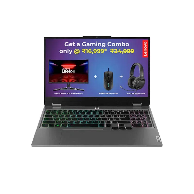 Picture of Lenovo LOQ - 13th Gen Intel Core i5-13450HX 15.6" (39.62cm) 83DV00KUIN Gaming Laptop (24GB/ 512GB SSD/ NVIDIA GeForce RTX 3050 6GB/ Full HD Display/ Windows 11 Home / 1Year Warranty/ Luna Grey/ 2.4Kg) 